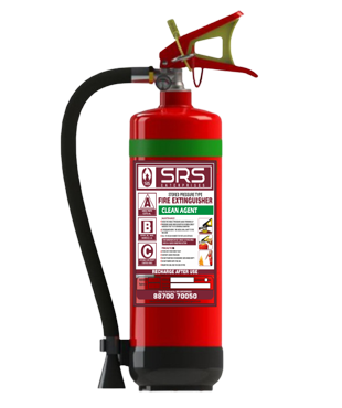 CLEAN AGENT FIRE EXTINGUISHER IN COIMBATORE
CLEAN AGENT FIRE EXTINGUISHER
Clean Agent Fire Extinguisher s are used for Class A, B, C and E. It leaves no residue
and can be used on sensitive equipments, enclosed rooms. Environment friendly.
Agent used is HFC236FA, HCFC 123 etc.
Available in
2Kg, 4Kg, 6Kg
Key Features
Electrically non-conductive, volatile, or gaseous fire extinguishing agent that leaves no residue upon evaporation.
Clean Agents use chemicals that are non-conductive, non-corrosive, and non-volatile.
It’s mainly used to Sensitive equipments area.