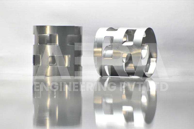 Aera P- Rings equivalent to Pall Rings are renowned for their exceptional mass transfer capabilities and versatile applications in various industrial processes. These cylindrical-shaped packing elements feature a unique geometric design with inward and outward protrusions, creating a high surface area for enhanced gas-liquid contact and improved mass transfer efficiency.Manufactured with precision using high-quality materials, AERA P- RINGS offer excellent resistance to chemical corrosion and thermal stress, ensuring long-lasting performance even in demanding operating conditions. Their robust structure and optimized distribution provide uniform liquid and gas flow, minimizing pressure drop and optimizing mass transfer rates.From distillation and absorption to stripping and scrubbing processes, AERA P- RINGS excel in promoting efficient mass transfer, facilitating separation, and improving overall process performance. With their versatility, reliability, and proven track record, Pall Rings have become a trusted choice for industries seeking optimal mass transfer efficiency.Partner with us to harness the unmatched mass transfer efficiency of AERA P- RINGS, unlocking the potential of your industrial operations and achieving superior separation and purification results