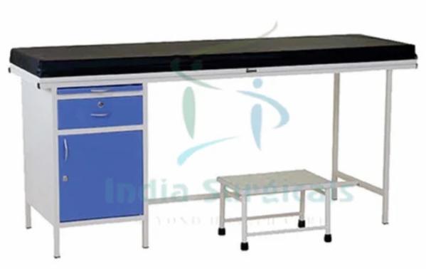 SINGLE STORAGE EXAMINATION TABLESturdy base frame.one slider for BP apparatus.pre treated and epoxy powder coated.3