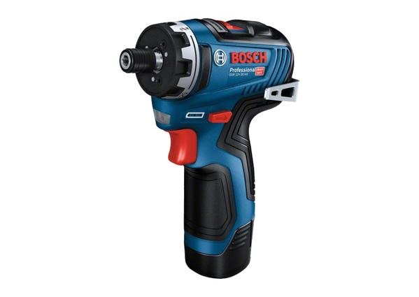 FAIR TRADE CORPORATION (FTC MUMBAI) Authorised Dealers for BOSCH GSR 12V-35 HX (Solo) PROFESSIONAL CORDLESS SCREWDRIVER Order Number: 0 601 9J9 180PRODUCT HIGHLIGHTS:The perfect balance between compactness, productivity and performance in the 12V class: the brushless GSR 12V-35 HX Professional cordless screwdriver. This highly compact cordless screwdriver easily reaches into tight and narrow spaces. With a rotation speed of 1,750 rpm, it is the fastest 12V tool of its kind, enabling smooth and efficient working with fast results. Exchanging bits is easy thanks to the convenient lockable 1/4