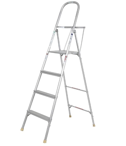 The Liberti 9900 series ladder is a Domestic platform ladder which has a larger platform than an average platform ladder and has an Aluminum fold down utility tray for tools, paint accessories and cleaning material etc.It is a perfect Utility ladder for a Household which is light in weight and easy to transport.
