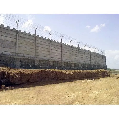 Material	Concrete,RCCWall Type	Compound WallBuilt Type	Panel Build, PrefabThickness	50 mmWidth	2 InchesHeight	2 Feet - 10 FeetBeams Size	6x6 Inches, 150x150 mm, 200 mm x 200 mmWe are among the pioneers in the industry for manufacturing and supplying Security Compound Walls. The offered walls are made from high-grade materials for assuring compliance with the industry standards. These walls are resistant to seepage and heavy rainfall owing to their high tensile strength. The offered walls are meant to serve for a lifetime and require least maintenance as well.Features:High tensile strengthLong lastingLatest design