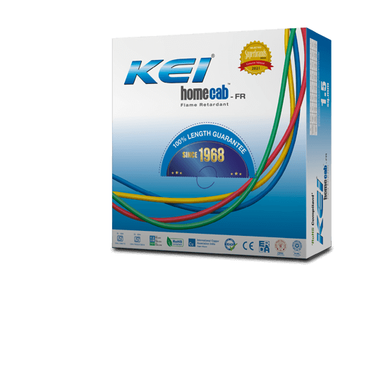 KEI COMFLAME FRLSH HOUSE WIRES WITH MULTISTRAND ANNEALED BARE COPPER CONDUCTOR IS 694 UPTO 1100V