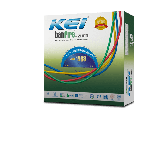 KEI BANFIR - ZERO HALOGEN / HALOGEN FREE FLAME RETARDANT MULTISTRAND ANNEALED BARE COPPER WIRE UPTO 1100V GRADE. IS 694