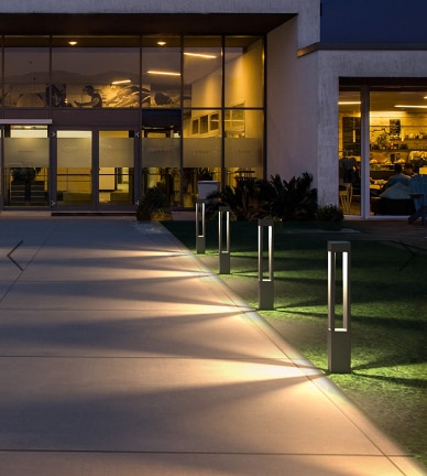 Elegant lighting design, which is suitable for both modern and classic architecture.Ideal for creating visual guidance and exceptional visual comfort.These luminaries offer shielded glare free illumination of ground surface and are perfect for illuminating entrances,footpaths as well as garden and landscape architecture.Bollard luminaries contribute to safety by illuminating pathways and other open spaces.Product Benefits• High luminous efficiency at reduced wattage.• Elegant,Robust design• Corrosion resistant and Maintenance free.• Dark sky compliant protects pedestrians from glare,in addition to preventing spill light above the horizontal plane.• Sustainable LED technology offers durability and optimal light output with low power consumption.