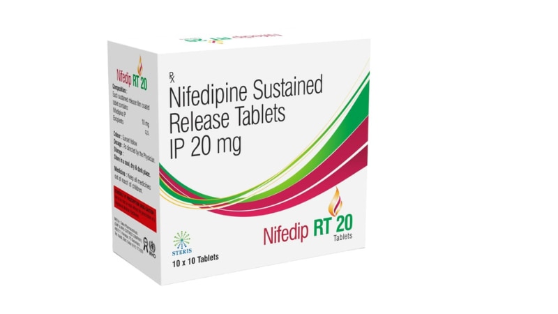NIFEDIP RT 20Nifedipine (20mg)Nifedip RT 20, containing Nifedipine 20mg, is formulated to manage hypertension and angina, enhancing cardiovascular health through controlled blood pressure.Uses:It effectively reduces high blood pressure and alleviates symptoms of angina.Nifedipine operates by relaxing cardiovascular muscles and dilating blood vessels.Dosage:The usual dose is one tablet per day, as per medical guidance.Adherence to the prescribed dosage schedule is crucial for effectiveness.Side Effects:Common side effects may include mild dizziness, swelling, or redness.Serious reactions like intense chest pain or severe hypotension require immediate medical attention.Precautions:Discuss all pre-existing health conditions and current medications with your doctor to prevent adverse interactions.Grapefruit products may interfere with Nifedipine’s effectiveness and should be avoided.Price and Availability:Nifedip RT 20 is available with a prescription at various pharmacies.Cost may vary based on location and insurance coverage.Conclusion:Nifedip RT 20 is a vital medication for managing blood pressure and chest pain, promoting better cardiovascular health. Continuous monitoring and consultation with a healthcare provider are recommended to ensure safe and effective treatment.