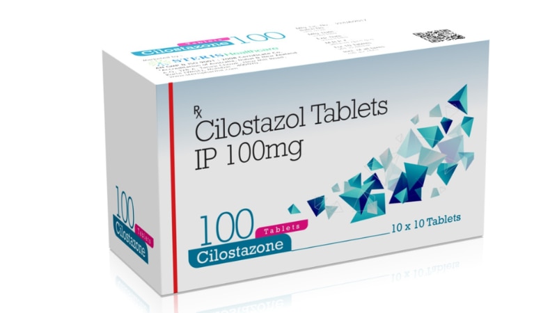 CILOSTAZONE 100Cilostazol (100mg)Cilostazone 100, containing Cilostazol 100mg, is designed to improve blood flow and reduce symptoms of intermittent claudication.Uses:Helps alleviate symptoms such as pain and numbness in the legs during walking.Increases walking distance by improving blood circulation.