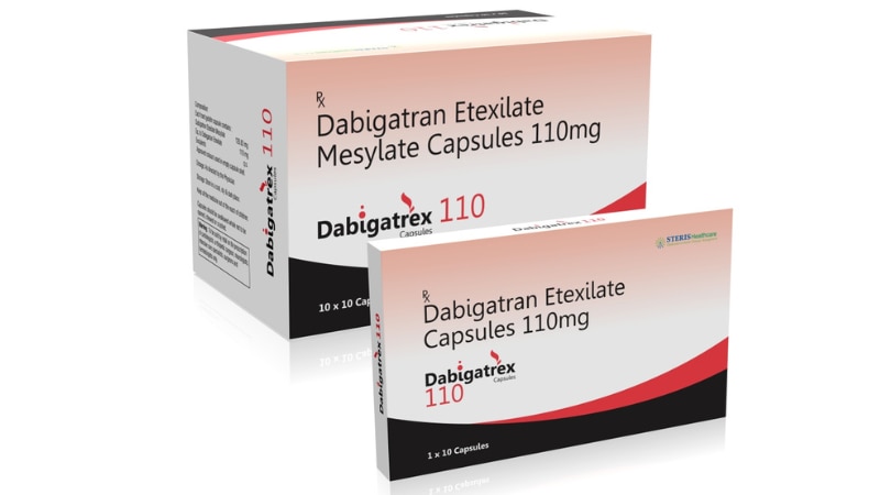 DABIGATREX 110Dabigatran Etexilate (75mg)Dabigatrex 110, containing Dabigatran Etexilate 75mg, is formulated for the prevention of blood clots and stroke, particularly in patients with heart rhythm irregularities.Uses:It primarily prevents clots in patients with atrial fibrillation not caused by heart valve issues.Dabigatran inhibits clot formation by directly targeting thrombin.
