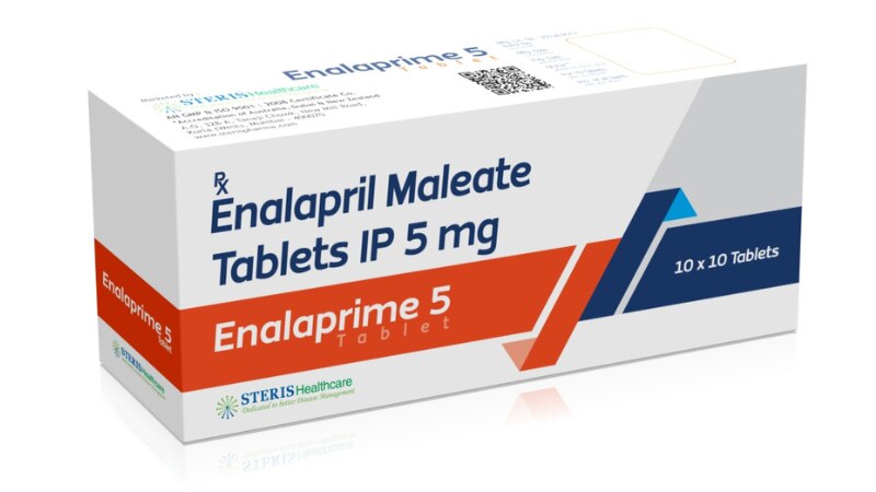 ENALAPRIME 5Enalapril Mateate 5mgEnalaprime 5, containing Enalapril Maleate 5mg, is formulated to treat high blood pressure and heart failure, enhancing cardiovascular health.Uses:It lowers blood pressure and helps prevent strokes, heart attacks, and kidney problems.Enalapril works by relaxing blood vessels, allowing for smoother blood flow.