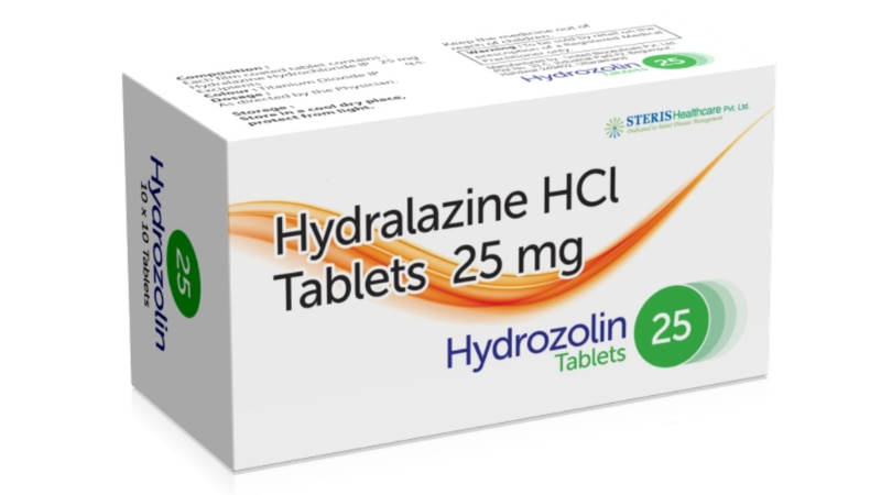 HYDROZOLIN 25 Hydralazine Hcl (25mg)HYDROZOLIN 25 tablets contain 25mg of Hydralazine HCL, which is primarily used to treat high blood pressure. It works by relaxing blood vessels, allowing blood to flow more easily. Ideal for managing hypertension, HYDROZOLIN 25 is a key component in maintaining cardiovascular health.