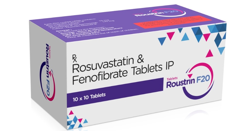 ROUSTRIN F 20Rosuvastatin (20mg), Fenofibron (160mg)