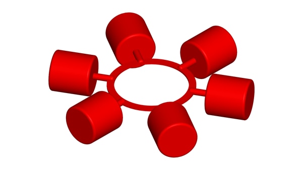 Radial Spider 165Dimension01. Petal With OD : 165mm02. Ring Outer OD : 73mm03. Ring ID : 61mm04. Petal OD : 34mm05. Petal Length : 3406. No of Petal : 6MOC : Polyurethane