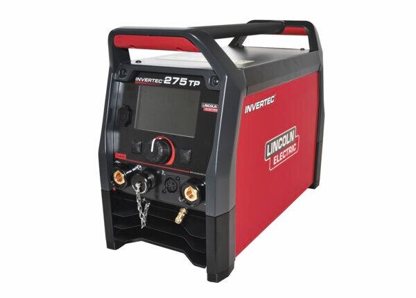 DETAILSThe new INVERTEC® 275TP is a new generation TIG inverter which is the next step in professional welding offering excellent welding processes and high performance, to increase productivity. The new INVERTEC® is designed with the latest energy saving technology and is ready to work in the most difficult environments due to its unique design. To achieve excellent welding results, INVERTEC® 275TP utilises digital communication systems and built-in communication devices such as USB, making it easy to monitor and track welding operations.Features400V ±15%, 3Ph 50/60Hz, generator readyLight weight – 16kgInverter platform productIdle power 19W and efficiency > 85%Intelligent F.A.N. (Fan As Needed)Customer SupportUSB ConnectivityVoltage Reduce Device (VRD)Cellulosic 6010 stick capability