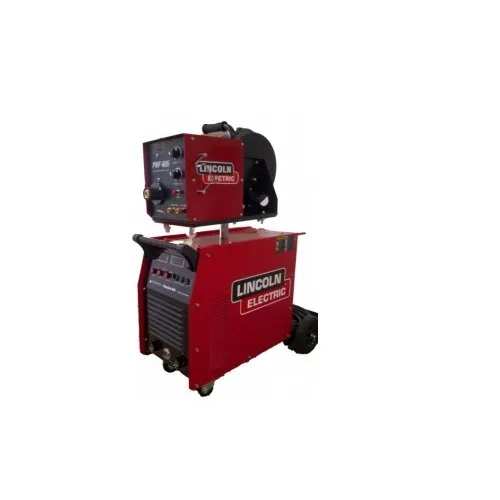 The POWER IND 500I is a semi-automatic, constant voltage (CV)/ constant current (CC) DC welding power source. This machine features a smaller footprint and the same rugged look that customers have come to expect from all Lincoln Electric industrial welding powersources.Advantage Lincoln  IGBT inverter technology, inverter frequency is up to 20 kHz.  Light weight and portable- easy to move and suitable for stacking  Features Lincoln’s latest generation Inverter technology for maximum reliability  Thermal overload and single phasing protection for stable welding output under all demanding conditions  Light weight 4 roll drive wire feeder with servo control motor and quick changeover wire feeding mechanism  Adjustable inductance control - Gives operator control over spatter issues  Adjustable crater voltage and crater current control – Gives operator control to achieve good weld ends.  Enclosed wire feeder with spool cover to avoid rusting of wire  Close loop feedback control, stable output voltage, strong ability of power supply compensation  Specially designed dynamic characteristic control circuit, little spatter, good welding surface, higher efficiency  Arc ending, ball cutting, soft wire feeding  Wire diameter range- 0.8 -1.6 mm