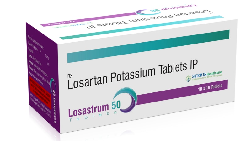 LOSASTRUM 50Losartan Potassium (50mg)LOSASTRUM 50 is a medication containing Losartan Potassium in a 50mg dosage strength, used for the management of hypertension (high blood pressure) and certain kidney conditions in adults.Uses:Treatment of hypertension by relaxing blood vessels, allowing blood to flow more smoothly and reducing blood pressure.Management of diabetic nephropathy in patients with type 2 diabetes and hypertension, to delay the progression of kidney damage.Dosage:The recommended dose of LOSASTRUM 50 may vary depending on the individual's condition and response to treatment. It's crucial to follow the dosage instructions provided by a healthcare professional.Side Effects:Common side effects of LOSASTRUM 50 may include dizziness, headache, fatigue, and low blood pressure. Serious side effects such as kidney problems or allergic reactions may occur in some individuals. Consult a healthcare provider for a complete list of side effects.Precautions:Inform your healthcare provider about any medical conditions, medications, or supplements you are taking before starting LOSASTRUM 50.Monitor blood pressure regularly while taking this medication.Avoid sudden discontinuation of LOSASTRUM 50 without medical supervision.Conclusion:LOSASTRUM 50, containing Losartan Potassium at 50mg, is used for the treatment of hypertension and diabetic nephropathy. It should be used as directed by a healthcare professional, with regular monitoring for side effects and therapeutic response.For further information:Email: info@sterispharma.com / contact@sterispharma.comCall/WhatsApp: 7877551268, 7849827488ORDER NOWhttps://www.sterisonline.com/product/losastrum-50-133314