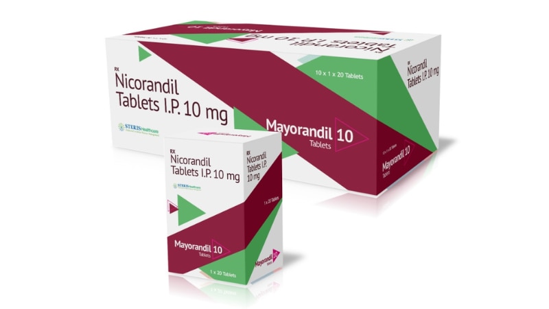 MAYORANDIL 10Nicorandil (10mg)MAYORANDIL 10 is a medication containing Nicorandil in a 10mg dosage strength, used for the management of certain heart conditions.Uses:Treatment of angina pectoris (chest pain) by relaxing blood vessels and improving blood flow to the heart, thus reducing the workload on the heart and relieving symptoms.Management of other cardiovascular conditions as determined by a healthcare professional.Dosage:The recommended dose of MAYORANDIL 10 may vary depending on the individual's condition and response to treatment. It's crucial to follow the dosage instructions provided by a healthcare professional.Side Effects:Common side effects of MAYORANDIL 10 may include headaches, dizziness, flushing, and gastrointestinal symptoms. Serious side effects such as low blood pressure or allergic reactions may occur in some individuals. Consult a healthcare provider for a complete list of side effects.Precautions:Inform your healthcare provider about any medical conditions, medications, or supplements you are taking before starting MAYORANDIL 10.Monitor blood pressure and heart rate regularly while taking this medication.Avoid sudden discontinuation of MAYORANDIL 10 without medical supervision.Conclusion:MAYORANDIL 10, containing Nicorandil at 10mg, is used for the treatment of angina pectoris and other cardiovascular conditions. It should be used as directed by a healthcare professional, with regular monitoring for side effects and therapeutic response.For further information:Email: info@sterispharma.com / contact@sterispharma.comCall/WhatsApp: 7877551268, 7849827488ORDER NOWhttps://www.sterisonline.com/product/mayorandil-10-133317