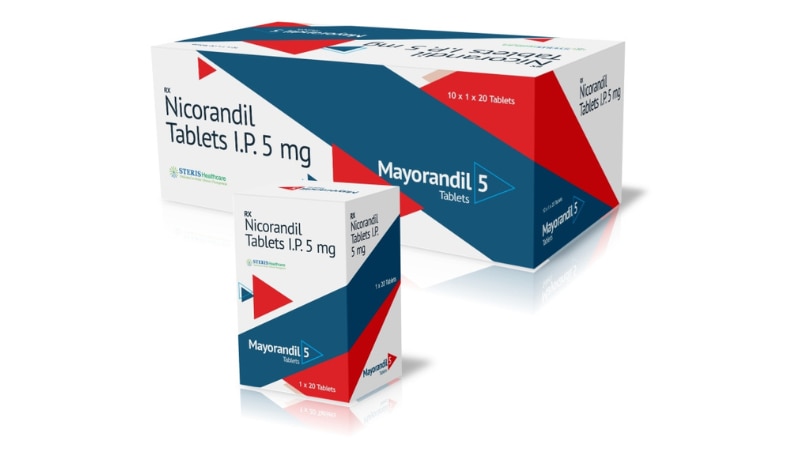 MAYORANDIL 5Nicorandil (5mg)MAYORANDIL 5 is a medication containing Nicorandil in a 5mg dosage strength, used for the management of certain heart conditions.Uses:Treatment of angina pectoris (chest pain) by relaxing blood vessels and improving blood flow to the heart, thus reducing the workload on the heart and relieving symptoms.Management of other cardiovascular conditions as determined by a healthcare professional.Dosage:The recommended dose of MAYORANDIL 5 may vary depending on the individual's condition and response to treatment. It's crucial to follow the dosage instructions provided by a healthcare professional.Side Effects:Common side effects of MAYORANDIL 5 may include headaches, dizziness, flushing, and gastrointestinal symptoms. Serious side effects such as low blood pressure or allergic reactions may occur in some individuals. Consult a healthcare provider for a complete list of side effects.Precautions:Inform your healthcare provider about any medical conditions, medications, or supplements you are taking before starting MAYORANDIL 5.Monitor blood pressure and heart rate regularly while taking this medication.Avoid sudden discontinuation of MAYORANDIL 5 without medical supervision.Conclusion:MAYORANDIL 5, containing Nicorandil at 5mg, is used for the treatment of angina pectoris and other cardiovascular conditions. It should be used as directed by a healthcare professional, with regular monitoring for side effects and therapeutic response. For further information:Email: info@sterispharma.com / contact@sterispharma.comCall/WhatsApp: 7877551268, 7849827488ORDER NOWhttps://www.sterisonline.com/product/mayorandil-5-134456
