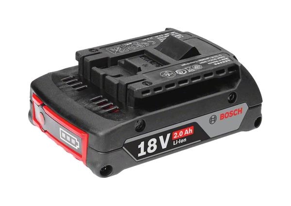 FAIR TRADE CORPORATION (FTC MUMBAI) Authorised Dealers for BOSCH GBA 18V 2.0AH Professional Battery PackOrder Number: 1 600 A00 1CGFUNCTIONS & KEY FEATURES:-	The lightweight 18 Volt Compact battery with 2.0 Ah and COOLPACK technology.-	COOLPACK technology for up to 100% longer lifetime compared to battery without COOLPACK.-	Lightweight for even more comfortable work, especially in overhead applications.-	Professional 18V System: 100% compatible with all Bosch Blue Li-ion tools and chargers within same voltage class.INCLUDED IN THIS VARIANT:-	NoneTECHNICAL DATAADDITIONAL DATA:-	Battery Voltage: 18.0 V-	Weight: 0.35 kg-	Battery Capacity: 2 Ah-	Battery dimensions (width x length x height): 75 x 113 x 39 mm