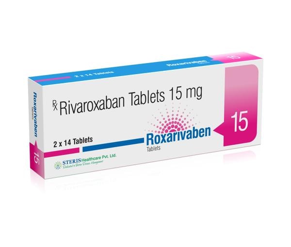 ROXARIVABEN 15Rivaroxaban (15mg)It seems there might be a small discrepancy in the dosage you provided, as Rivaroxaban is typically available in dosages of 2.5mg, 10mg, 15mg, and 20mg. However, it's essential to adhere strictly to the dosage prescribed by your healthcare provider.Rivaroxaban, the active ingredient in Roxarivaben 15 (assuming it's available in that dosage), is an anticoagulant medication used to prevent and treat blood clots. It works by inhibiting the activity of certain clotting proteins in the blood, thus reducing the risk of blood clot formation.Rivaroxaban is commonly prescribed for conditions such as atrial fibrillation (an irregular heart rhythm), prevention of stroke and systemic embolism in patients with nonvalvular atrial fibrillation, treatment of deep vein thrombosis (DVT) and pulmonary embolism (PE), and prevention of DVT and PE in patients undergoing certain types of surgery.As with any anticoagulant medication, it's crucial to take Rivaroxaban exactly as prescribed by your healthcare provider and to follow their instructions closely. It's also important to inform your healthcare provider about any other medications or supplements you're taking, as they can interact with Rivaroxaban and affect its effectiveness or increase the risk of side effects. If you have any questions or concerns about Roxarivaben 15 or its usage, don't hesitate to consult with your healthcare provider for personalized advice. For further information:Email: info@sterispharma.com / contact@sterispharma.comCall/WhatsApp: 7877551268, 7849827488Buy Now: https://www.sterisonline.com/product/roxarivaben-15-133371