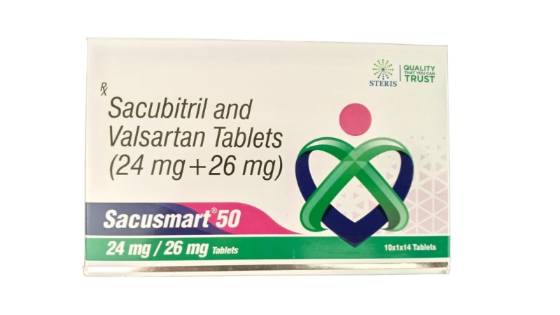 SACUSMART 50Sacubitril (24mg), Valsartan (26mg)SACUSMART 50 is a combination medication containing Sacubitril (24mg) and Valsartan (26mg). This combination is primarily used for the treatment of heart failure. By reducing the strain on the heart, SACUSMART 50 helps to improve the overall quality of life for patients with chronic heart failure.UsesHeart Failure Management: SACUSMART 50 is specifically designed to manage chronic heart failure. It works by relaxing blood vessels, improving blood flow, and reducing the workload on the heart.Symptom Relief: The medication helps in alleviating symptoms such as shortness of breath, fatigue, and fluid retention, commonly associated with heart failure.How It WorksSacubitril: Sacubitril inhibits neprilysin, an enzyme that breaks down natriuretic peptides. These peptides help to reduce blood pressure by promoting sodium excretion and dilating blood vessels.Valsartan: Valsartan is an angiotensin II receptor blocker (ARB) that helps to lower blood pressure and prevent the narrowing of blood vessels, thus improving blood flow and reducing strain on the heart.DosageStarting Dose: The typical starting dose of SACUSMART 50 is one tablet twice a day. The dosage may be adjusted based on the patient's response and tolerance to the medication.Maintenance Dose: Depending on the effectiveness and side effects, the dose may be increased or maintained as prescribed by the healthcare provider.Side EffectsCommon Side Effects: Dizziness, fatigue, low blood pressure, and elevated blood potassium levels.Serious Side Effects: Kidney problems, severe allergic reactions, and angioedema (swelling of the face, lips, tongue, or throat).PrecautionsKidney Function: Regular monitoring of kidney function is essential while on SACUSMART 50.Potassium Levels: Monitoring of blood potassium levels is important to avoid hyperkalemia.Pregnancy and Breastfeeding: SACUSMART 50 should not be used during pregnancy and breastfeeding unless specifically prescribed by a healthcare provider.InteractionsMedications: SACUSMART 50 can interact with other medications such as ACE inhibitors, potassium supplements, and NSAIDs, potentially leading to adverse effects.Alcohol: Avoid alcohol consumption as it can enhance the blood pressure-lowering effects and increase the risk of side effects.Price and AvailabilityAvailability: SACUSMART 50 is available in most pharmacies and can be obtained with a prescription.Price: The price may vary depending on the pharmacy and the region. It is advisable to check with local pharmacies for the most accurate pricing.ConclusionSACUSMART 50 (Sacubitril 24mg, Valsartan 26mg) is a crucial medication for managing chronic heart failure. By combining the benefits of Sacubitril and Valsartan, it provides a comprehensive approach to reducing the symptoms and improving the quality of life for heart failure patients. Always consult a healthcare provider before starting or adjusting the dosage of SACUSMART 50 to ensure it is safe and effective for your condition.For further information:Email: info@sterispharma.com / contact@sterispharma.comCall/WhatsApp: 7877551268, 7849827488Buy Now: https://www.sterisonline.com/product/sacusmart-50-134202