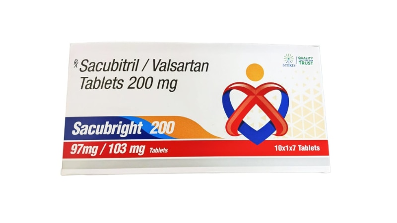 SACUBRIGHT 200 Sacubitril (97mg), Valsartan (103mg)SACUBRIGHT 200 is a combination medication containing two active ingredients: Sacubitril (97mg) and Valsartan (103mg). This combination is designed to provide dual inhibition of the renin-angiotensin-aldosterone system (RAAS) for the treatment of heart failure with reduced ejection fraction (HFrEF).Sacubitril is a neprilysin inhibitor, while Valsartan is an angiotensin II receptor blocker (ARB). Together, they work synergistically to improve cardiovascular outcomes in patients with HFrEF by targeting different pathways involved in the pathophysiology of heart failure.Neprilysin is an enzyme responsible for the degradation of natriuretic peptides, which play a crucial role in regulating blood pressure and fluid balance. By inhibiting neprilysin, Sacubitril increases the levels of natriuretic peptides, leading to vasodilation, natriuresis, and diuresis, which helps reduce blood pressure, preload, and afterload on the heart.Valsartan, as an ARB, blocks the effects of angiotensin II, a vasoconstrictor and stimulator of aldosterone secretion. By antagonizing the angiotensin II type 1 (AT1) receptors, Valsartan dilates blood vessels, reduces blood pressure, and attenuates the deleterious effects of angiotensin II on cardiac remodeling and fibrosis.SACUBRIGHT 200 is indicated for the treatment of symptomatic HFrEF in patients with New York Heart Association (NYHA) class II-IV heart failure. Clinical studies have demonstrated that this combination therapy reduces the risk of cardiovascular death and hospitalization for heart failure compared to traditional therapy with angiotensin-converting enzyme (ACE) inhibitors or angiotensin receptor blockers (ARBs) alone.As with any medication, SACUBRIGHT 200 may cause side effects, including hypotension, hyperkalemia, renal impairment, and angioedema. Patients should be monitored regularly for these adverse effects, especially during initiation and dose titration.Overall, SACUBRIGHT 200 represents an innovative approach to the management of HFrEF, offering superior efficacy and cardiovascular benefits compared to standard therapy. However, it should only be used under the supervision of a healthcare professional experienced in the management of heart failure and in accordance with established treatment guidelines.For further information: EMAIL: info@sterispharma.com / contact@sterispharma.com CALL/WHATSAPP: 7877551268, 7849827488 Order Nowhttps://www.sterisonline.com/product/sacubright-200-134307