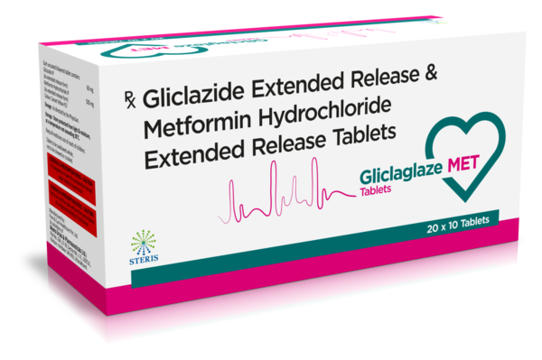 GLICLAGLAZE MET gliclazide SR (60mg),Metformin SR (500 mg)IntroductionGLICLAGLAZE MET is an advanced formulation designed for the effective management of Type 2 diabetes. This oral medication combines sustained release (SR) forms of Gliclazide (60 mg) and Metformin (500 mg), offering controlled and consistent blood glucose control throughout the day.Mechanism of ActionGliclazide SR (60 mg): As a sulfonylurea drug, Gliclazide SR works by stimulating insulin secretion from the beta cells of the pancreas. The sustained release form provides a gradual increase in insulin levels, reducing the risk of sudden drops in blood sugar that can lead to hypoglycemia.Metformin SR (500 mg): Metformin SR decreases hepatic glucose production and increases insulin sensitivity in peripheral tissues, notably muscles. Its sustained release formulation ensures a steady effect on blood sugar levels, improving metabolic response without the peaks and troughs associated with immediate-release forms.BenefitsGLICLAGLAZE MET is specifically tailored to provide a more stable and prolonged effect in controlling blood sugar, which can enhance patient compliance and comfort. The combination of Gliclazide SR and Metformin SR in one tablet simplifies the treatment regimen, potentially improving adherence and reducing the risk of missed doses.Dosage and AdministrationDosage: The dosage of GLICLAGLAZE MET should be individualized based on the patient's current control and therapeutic response. It is crucial to monitor blood glucose regularly to adjust the dosage appropriately.Administration: This medication should be taken with meals to minimize gastrointestinal side effects and improve the absorption of the drug.Side EffectsWhile GLICLAGLAZE MET is generally well tolerated, some patients may experience side effects such as gastrointestinal discomfort, including nausea and diarrhea. The risk of hypoglycemia is present but is generally lower with the sustained release formulation.ConclusionGLICLAGLAZE MET offers a balanced and effective approach to managing Type 2 diabetes by combining two proven diabetes medications in a sustained release form. This regimen not only aids in maintaining steady blood glucose levels but also supports overall diabetes management by enhancing patient adherence to treatment. Patients are encouraged to maintain a dialogue with their healthcare provider to optimize treatment outcomes and address any concerns during their treatment journey.For further information: EMAIL: info@sterispharma.com / contact@sterispharma.com CALL/WHATSAPP: 7877551268, 7849827488 Order Nowhttps://www.sterisonline.com/product/gliclaglaze-met-133421