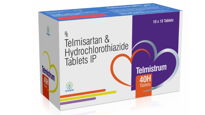 TELMISTRUM 40 HTelmisartan (40mg)+ HCTZ 12.5 mgTELMISTRUM 40 H is a combination medication containing Telmisartan (40mg) and Hydrochlorothiazide (HCTZ) (12.5mg). This medication is primarily used for the treatment of hypertension (high blood pressure). The combination of an angiotensin II receptor blocker (ARB) and a thiazide diuretic provides a synergistic effect, enhancing blood pressure control and reducing cardiovascular risks.UsesTELMISTRUM 40 H is primarily used for:Treating hypertension (high blood pressure)Reducing the risk of cardiovascular events such as heart attack and stroke in patients with high blood pressure .For further informationEmail : info@sterispharma.com / contact@sterispharma.comCall/WhatsApp : 7877551268, 7849827488BUY NOWhttps://www.sterisonline.com/product/telmistrum-40-h-133376