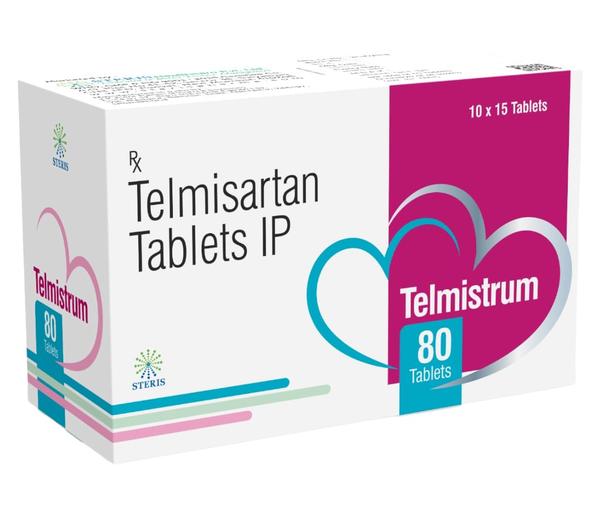TELMISTRUM 80Telmisartan 80 mgTELMISTRUM 80 is a medication that contains Telmisartan as its active ingredient, with a strength of 80mg. Telmisartan belongs to a class of drugs known as angiotensin II receptor blockers (ARBs), which are commonly used to treat high blood pressure (hypertension) and reduce the risk of cardiovascular events such as heart attack and stroke.UsesTELMISTRUM 80 is primarily used for:Treating high blood pressure (hypertension)Reducing the risk of cardiovascular events in patients with high blood pressure, type 2 diabetes, or a history of cardiovascular diseaseProtecting kidney function in patients with type 2 diabetes and hypertensionHow It WorksTelmisartan works by blocking the action of angiotensin II, a substance in the body that causes blood vessels to tighten and narrow. By inhibiting this action, Telmisartan helps relax and widen blood vessels, resulting in lower blood pressure and improved blood flow. This reduces the workload on the heart and decreases the risk of cardiovascular complications. For further informationEmail : info@sterispharma.com / contact@sterispharma.comCall/WhatsApp : 7877551268, 7849827488BUY NOWhttps://www.sterisonline.com/product/telmistrum-80-134231