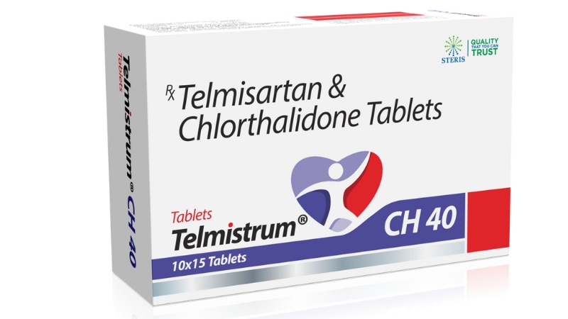 TELMISTRUM CH 40 Telmisartan (40mg), Chlorthalidone (12.5mg)TELMISTRUM CH 40 is a combination medication that contains Telmisartan (40mg) and Chlorthalidone (12.5mg) as active ingredients. This medication is primarily used to manage hypertension (high blood pressure). Telmisartan is an angiotensin II receptor blocker (ARB), while Chlorthalidone is a thiazide-like diuretic. Together, these components help in lowering blood pressure more effectively than either drug alone.UsesTELMISTRUM CH 40 is primarily used for:Treating high blood pressure (hypertension)Reducing the risk of cardiovascular events such as heart attacks and strokesManaging fluid retention (edema) in patients with high blood pressureHow It WorksTelmisartan (40mg): Telmisartan works by blocking the action of angiotensin II, a substance in the body that causes blood vessels to constrict. By blocking this action, Telmisartan relaxes and widens the blood vessels, allowing blood to flow more easily and reducing blood pressure.Chlorthalidone (12.5mg): Chlorthalidone is a diuretic that helps prevent the body from absorbing too much salt, which can cause fluid retention. By increasing the excretion of sodium and water through urine, Chlorthalidone helps lower blood pressure and reduce swelling.Dosage and AdministrationRecommended Dosage: The typical dose of TELMISTRUM CH 40 is one tablet once daily.Administration: It should be taken orally with or without food. Consistent daily intake at the same time each day is recommended for optimal results.Adjustments: Dosage may be adjusted based on the patient’s response to treatment and blood pressure levels. Always follow the healthcare provider’s instructions. For further informationEmail : info@sterispharma.com / contact@sterispharma.comCall/WhatsApp : 7877551268, 7849827488BUY NOWhttps://www.sterisonline.com/product/telmistrum-ch-40-133380