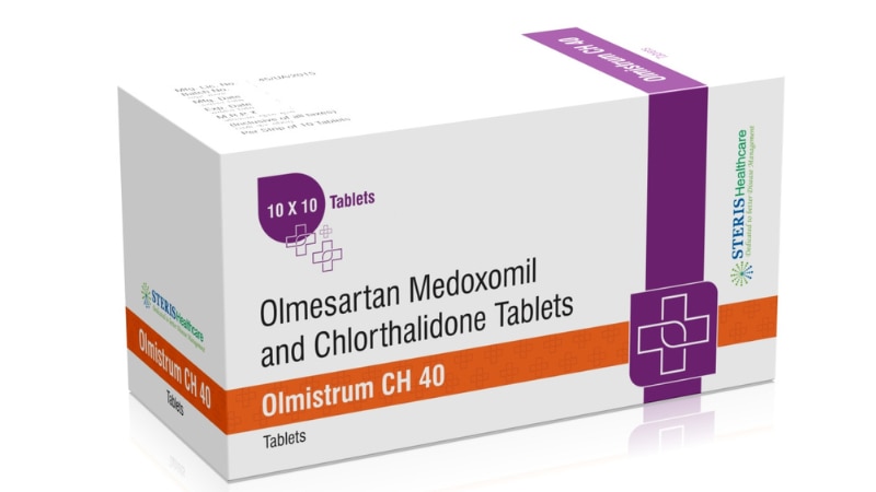 OLMISTRUM CH 40Olmesartan (40mg), Chlorthalidone (12.5mg)Olmesartan (40mg) and Chlorthalidone (12.5mg) are the active ingredients in OLMISTRUM CH 40, a combination medication used to treat hypertension (high blood pressure). Olmesartan belongs to a class of drugs known as angiotensin receptor blockers (ARBs), which work by relaxing blood vessels, thereby lowering blood pressure. Chlorthalidone is a diuretic that helps the body eliminate excess salt and water, further reducing blood pressure.This combination is effective in managing high blood pressure by addressing both the constriction of blood vessels and the volume of fluid in the body. OLMISTRUM CH 40 is typically taken once daily, preferably in the morning, with or without food. It is essential to follow the prescribed dosage and directions provided by your healthcare provider.Common side effects may include dizziness, lightheadedness, increased urination, and electrolyte imbalances. It is crucial to monitor blood pressure regularly while taking OLMISTRUM CH 40 and report any unusual symptoms to your doctor.As with any medication, OLMISTRUM CH 40 may not be suitable for everyone, especially those with certain medical conditions or taking specific medications. It is essential to discuss your medical history and current medications with your healthcare provider before starting OLMISTRUM CH 40.OLMISTRUM CH 40 can help manage high blood pressure effectively when used as part of a comprehensive treatment plan that includes lifestyle changes such as a healthy diet, regular exercise, and stress management.For further information:Email: info@sterispharma.com / contact@sterispharma.comCall/WhatsApp: 7877551268, 7849827488Buy Now: https://www.sterisonline.com/product/olmistrum-ch-40-133346