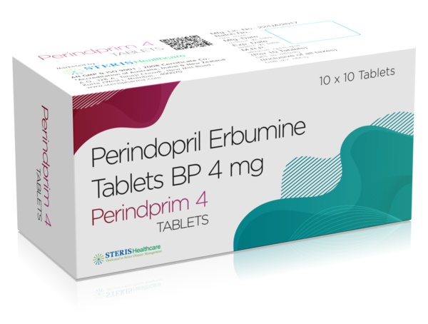 PERINDPRIM 4 Perindopril Erbumine BP(4mg)Perindopril Erbumine BP (4mg) is a medication primarily used to treat high blood pressure (hypertension). It belongs to a class of drugs known as ACE inhibitors, which work by relaxing blood vessels, making it easier for the heart to pump blood. This medication helps to lower blood pressure and reduce the risk of strokes, heart attacks, and kidney problems.Perindopril Erbumine BP (4mg) is typically taken once daily, with or without food, as directed by your healthcare provider. It's important to take it regularly to get the most benefit from it. Avoid sudden changes in posture to prevent dizziness.Common side effects may include dizziness, headache, cough, and fatigue. If you experience severe dizziness, difficulty breathing, or swelling of the face, lips, tongue, or throat, seek immediate medical attention.It's crucial to inform your doctor about all medications, supplements, and medical conditions before starting Perindopril Erbumine BP (4mg) to ensure its safety and effectiveness for you. Follow your doctor's instructions closely for the best results.For further information:Email: info@sterispharma.com / contact@sterispharma.comCall/WhatsApp: 7877551268, 7849827488Buy Now: https://www.sterisonline.com/product/perindprim-4-133351