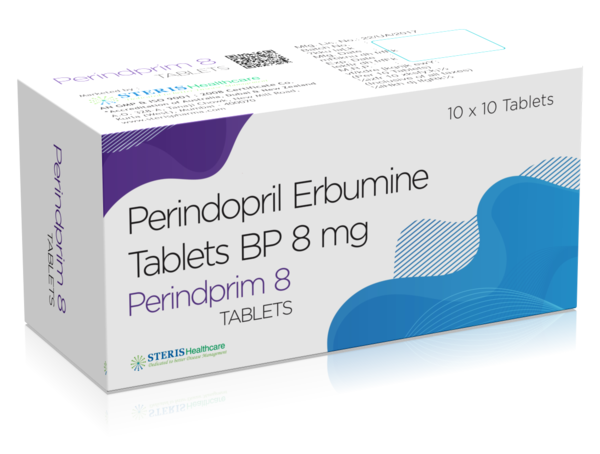 PERINDPRIM 8Perindopril Erbumine BP(8mg)Perindprim 8 contains Perindopril Erbumine BP at a strength of 8mg per dose. This medication is classified as an angiotensin-converting enzyme (ACE) inhibitor, commonly prescribed to manage hypertension (high blood pressure) and certain heart conditions. Perindopril works by relaxing blood vessels, allowing blood to flow more smoothly and reducing the workload on the heart.For further information:Email: info@sterispharma.com / contact@sterispharma.comCall/WhatsApp: 7877551268, 7849827488Buy Now: https://www.sterisonline.com/product/perindprim-8-133352