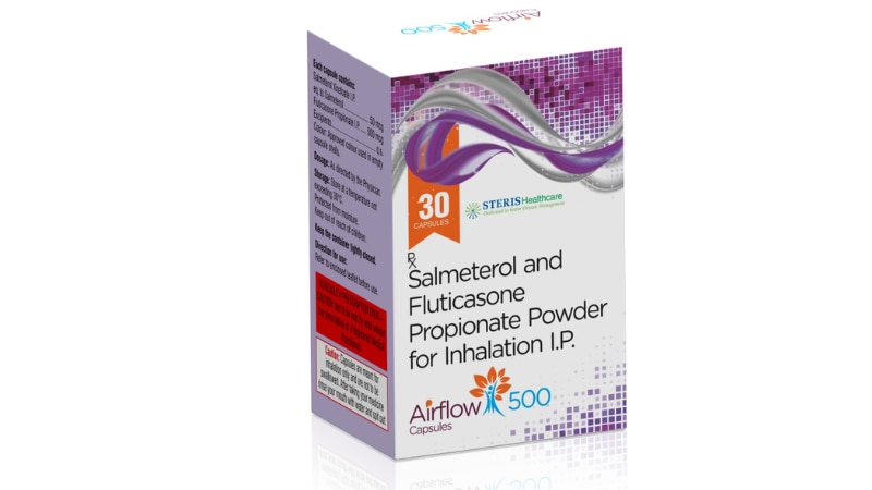 R/C AIRFLOW 500Salmeterol (50mcg), Fluticasone (500mcg)R/C Airflow 500 is a combination medication containing Salmeterol (50mcg) and Fluticasone (500mcg). It is used to manage asthma and chronic obstructive pulmonary disease (COPD) by reducing inflammation and opening the airways for improved breathing.Key Features:Salmeterol (50mcg): Salmeterol is a long-acting beta agonist that helps relax the muscles around the airways, making it easier to breathe. It provides long-term control of asthma symptoms and prevents asthma attacks.Fluticasone (500mcg): Fluticasone is a corticosteroid that reduces inflammation in the lungs, reducing the frequency and severity of asthma symptoms. It also helps prevent the release of substances in the body that cause inflammation.For further information:Email: info@sterispharma.com / contact@sterispharma.comCall/WhatsApp: 7877551268, 7849827488Buy Now: https://www.sterisonline.com/product/r-c-airflow-500-133711