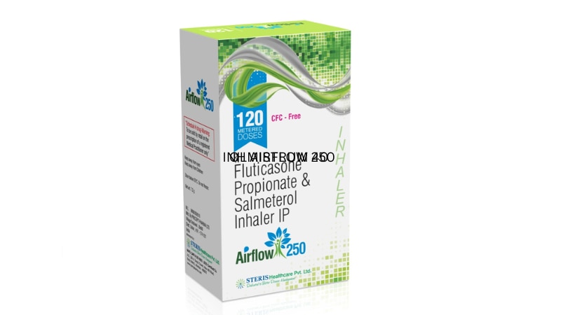 INH AIRFLOW 250 Salmeterol (50mg), Fluticasone (250mg)INH AIRFLOW 250 is a powerful combination inhaler containing Salmeterol (50mg) and Fluticasone (250mg), designed to provide effective relief for respiratory conditions. Salmeterol, a long-acting beta agonist (LABA), works by relaxing the muscles in the airways, making breathing easier. Fluticasone, a corticosteroid, reduces inflammation in the airways, helping to prevent asthma attacks and improve lung function.This inhaler is commonly prescribed for patients with asthma or chronic obstructive pulmonary disease (COPD) to manage symptoms like wheezing, shortness of breath, and coughing. Its dual-action formula targets both the constriction of airways and the underlying inflammation, offering comprehensive respiratory support.INH AIRFLOW 250 is easy to use, with each dose delivering a precise combination of Salmeterol and Fluticasone directly to the lungs for rapid relief and long-lasting control of respiratory symptoms. It is important to follow your healthcare provider's instructions on how to use this inhaler properly for the best results and to minimize potential side effects.Consult your healthcare provider for personalized advice on using INH AIRFLOW 250 and to ensure it is the right treatment option for your respiratory condition.For further information:Email: info@sterispharma.com / contact@sterispharma.comCall/WhatsApp: 7877551268, 7849827488Buy Now: https://www.sterisonline.com/product/inh-airflow-250-133694
