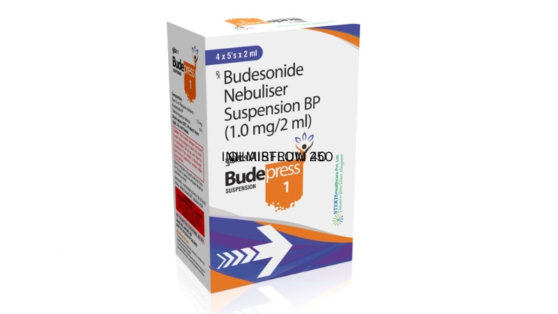 R.S. BUDEPRESS 1.0 Budesonoide Nebuliser Susp (1.0mg/2ml)R.S. BUDEPRESS 1.0 is a nebulizer suspension containing Budesonide at a concentration of 1.0mg per 2ml. This medication is commonly used to treat respiratory conditions such as asthma and chronic obstructive pulmonary disease (COPD). Budesonide works by reducing inflammation in the airways, making it easier to breathe.Usage of R.S. BUDEPRESS 1.0 is typically recommended under medical supervision and as per prescribed dosages. It is administered using a nebulizer device, which converts the suspension into a fine mist that can be inhaled into the lungs.As with any medication, there may be potential side effects associated with R.S. BUDEPRESS 1.0, including but not limited to throat irritation, coughing, hoarseness, and fungal infections in the mouth. It's important to follow the prescribed dosage and consult a healthcare professional if you experience any adverse reactions.R.S. BUDEPRESS 1.0 provides relief by targeting inflammation in the airways, helping to improve breathing and manage respiratory symptoms effectively.For further information:Email: info@sterispharma.com / contact@sterispharma.comCall/WhatsApp: 7877551268, 7849827488Buy Now: https://www.sterisonline.com/product/r-s-budepress-1-0-133705