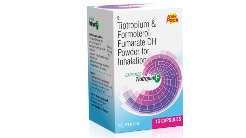 R/C TIOTROPIN F Tiotropium Bromide (18mcg)& Formoterol DH (12mcg) Powder for InhalationR/C TIOTROPIN F is a potent combination of Tiotropium Bromide and Formoterol DH, designed for inhalation therapy. This powder formulation offers a convenient and effective way to manage respiratory conditions. Tiotropium Bromide, at 18mcg strength, acts as a long-acting anticholinergic bronchodilator, relaxing the muscles in the airways and improving airflow to the lungs. Formoterol DH, at 12mcg concentration, is a long-acting beta-agonist bronchodilator, providing additional bronchodilation and aiding in the prevention of bronchospasm.This combination is particularly beneficial for individuals with chronic obstructive pulmonary disease (COPD) and asthma, helping to reduce symptoms such as shortness of breath, wheezing, and coughing. The powder form allows for easy administration through inhalation devices, ensuring precise dosing and rapid onset of action.Consult your healthcare provider for proper usage instructions and to determine if R/C TIOTROPIN F is suitable for your respiratory management needs. For further information:Email: info@sterispharma.com / contact@sterispharma.comCall/WhatsApp: 7877551268, 7849827488Buy Now: https://www.sterisonline.com/product/r-c-tiotropin-f-133720