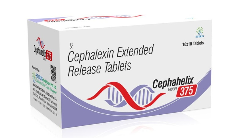 CEPHAHELIX 375 Cephalexin (375mg)CEPHAHELIX 375 is a medication containing Cephalexin in a dosage of 375mg. Cephalexin is an antibiotic used to treat a variety of bacterial infections. It works by stopping the growth of bacteria. This medication is commonly prescribed for infections of the respiratory tract, skin, urinary tract, and bone. It is important to take this medication exactly as prescribed by your healthcare provider and to complete the full course of treatment to ensure the infection is fully treated. Side effects may include nausea, vomiting, diarrhea, and allergic reactions. Consult your doctor if you experience any side effects or have concerns about this medication.For further information:Email: info@sterispharma.com / contact@sterispharma.comCall/WhatsApp: 7877551268, 7849827488Buy Now: https://www.sterisonline.com/product/cephahelix-375-133921