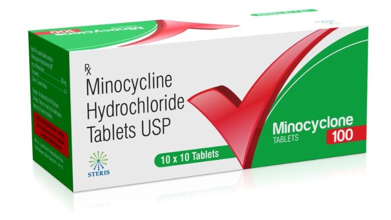 MINOCYCLONE 100Minocycline HCL (100mg)Minocycline 100 (Minocycline HCl 100mg) is an antibiotic medication used to treat various bacterial infections. It belongs to the tetracycline class of antibiotics and works by stopping the growth of bacteria.Uses:Minocycline 100 is commonly prescribed to treat infections such as acne, urinary tract infections, respiratory tract infections, and skin infections.It is also used in the treatment of certain sexually transmitted infections (STIs) like chlamydia and gonorrhea. For further information:Email: info@sterispharma.com / contact@sterispharma.comCall/WhatsApp: 7877551268, 7849827488Buy Now: https://www.sterisonline.com/product/minocyclone-100-134402