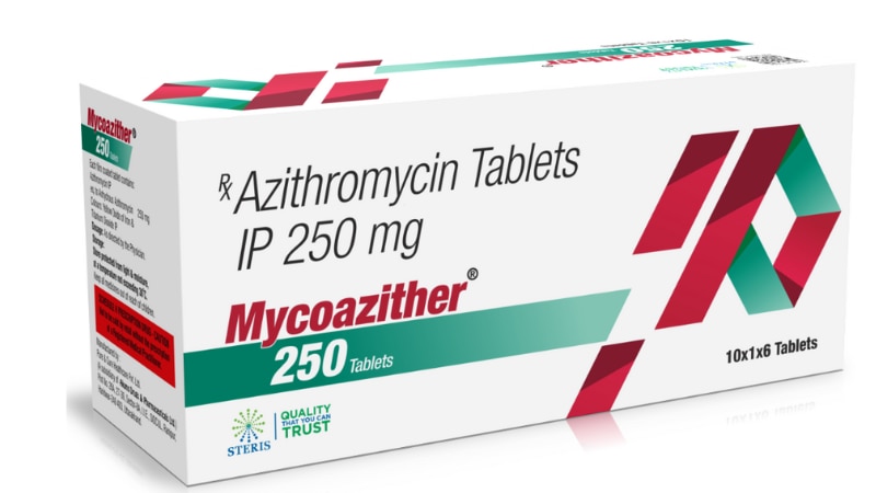 MYCOAZITHER 250Azithromycin (250mg)MYCOAZITHER 250 is a medication containing Azithromycin 250mg. Azithromycin is an antibiotic used to treat a wide range of bacterial infections. It works by stopping the growth of bacteria, helping your body to fight off the infection.This medicine is commonly prescribed for respiratory tract infections, such as pneumonia, bronchitis, and sinusitis. It is also effective against skin infections, ear infections, and certain sexually transmitted diseases like chlamydia.The recommended dosage of MYCOAZITHER 250 varies depending on the type and severity of the infection. It is usually taken once daily, with or without food. It's important to complete the full course of treatment as prescribed by your doctor, even if you start feeling better before finishing the medication.Side effects of MYCOAZITHER 250 may include nausea, diarrhea, abdominal pain, and headache. Rarely, it can cause more serious side effects such as liver problems or allergic reactions. If you experience any unusual symptoms while taking this medication, contact your doctor immediately.The price of MYCOAZITHER 250 may vary depending on the brand and the quantity of tablets in each pack. It is available in pharmacies with a prescription from a healthcare professional.In conclusion, MYCOAZITHER 250 containing Azithromycin 250mg is an effective antibiotic for treating various bacterial infections. Follow your doctor's instructions carefully for the best results and to minimize the risk of side effects.For further information:Email: info@sterispharma.com / contact@sterispharma.comCall/WhatsApp: 7877551268, 7849827488Buy Now: https://www.sterisonline.com/product/mycoazither-250-134358
