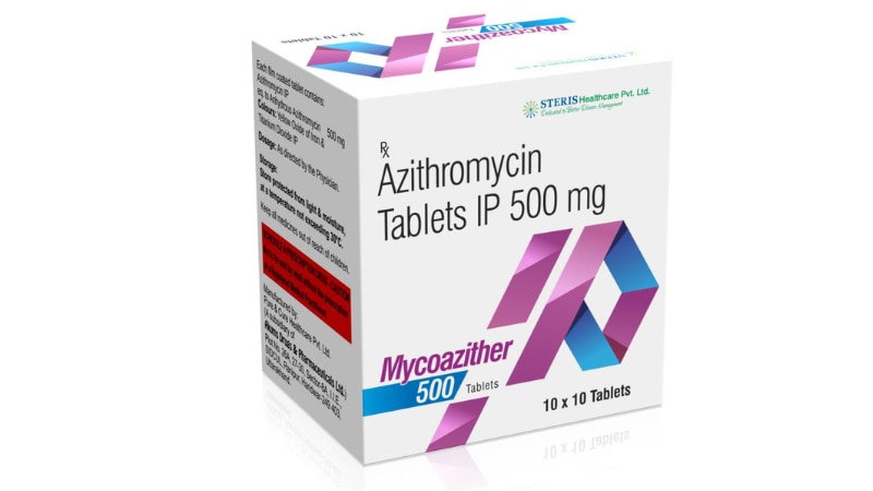 MYCOAZITHER 500 Azithromycin tab IP (500mg)Mycoazither 500 is a medication containing Azithromycin 500mg tablets. Azithromycin is an antibiotic used to treat a variety of bacterial infections, including respiratory tract infections, skin infections, ear infections, and sexually transmitted diseases like chlamydia. It works by stopping the growth of bacteria.Dosage: The typical dosage for Mycoazither 500 is one 500mg tablet taken orally once daily, with or without food. Follow your doctor's instructions regarding dosage and duration of treatment.Side Effects: Common side effects of Azithromycin include nausea, vomiting, diarrhea, stomach pain, and headache. Rare but serious side effects may include liver problems, allergic reactions, and changes in heart rhythm. Contact your doctor if you experience any severe or persistent side effects.Price: The price of Mycoazither 500 may vary depending on the brand, dosage form, and your location. It is available in both generic and brand-name versions.Conclusion: Mycoazither 500 is an effective antibiotic for treating bacterial infections. It is important to take it as prescribed by your doctor and to complete the full course of treatment to ensure the infection is properly treated and to reduce the risk of antibiotic resistance.For further information:Email: info@sterispharma.com / contact@sterispharma.comCall/WhatsApp: 7877551268, 7849827488ORDER Now: https://www.sterisonline.com/product/mycoazither-500-133887