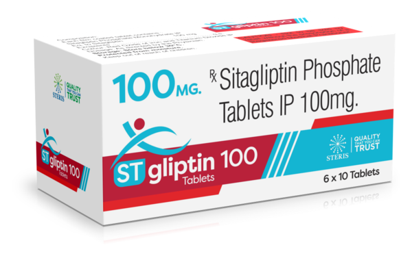 ST-GLIPTIN 100 Sitagliptin (100mg)Introduction to ST-GLIPTIN 100ST-GLIPTIN 100 contains Sitagliptin 100mg, a medication primarily used for the management of type 2 diabetes mellitus. Sitagliptin belongs to a class of drugs known as dipeptidyl peptidase-4 (DPP-4) inhibitors, which help control blood sugar levels by enhancing the body’s own ability to regulate insulin after meals. This medication is typically used in combination with diet and exercise to improve glycemic control in adults with type 2 diabetes.What is Sitagliptin?Overview of SitagliptinSitagliptin is an oral diabetes medication that helps increase insulin production and decrease glucose production in the liver. It works by inhibiting the DPP-4 enzyme, which results in prolonged activity of incretin hormones. These hormones play a significant role in regulating glucose metabolism.Mechanism of ActionIncretin Hormones: Sitagliptin enhances the levels of incretin hormones, which increase insulin synthesis and release from pancreatic beta cells in response to meals.Glucose Regulation: It reduces the liver’s production of glucose, especially after meals, thereby helping to lower blood sugar levels.Reduced Blood Sugar Spikes: By increasing insulin release and decreasing glucagon levels, Sitagliptin helps control blood sugar spikes after meals.Benefits of ST-GLIPTIN 100Effective Blood Sugar ManagementPostprandial Glucose Control: ST-GLIPTIN 100 helps manage postprandial (after-meal) blood sugar levels by enhancing the body’s natural response to meals.Fasting Blood Sugar Control: It also helps in lowering fasting blood sugar levels, providing a balanced glycemic control throughout the day.Support for Diabetes ManagementDiet and Exercise Adjunct: ST-GLIPTIN 100 is an excellent adjunct to diet and exercise, helping patients achieve better blood sugar control when lifestyle modifications alone are insufficient.Combination Therapy: It can be used alone or in combination with other antidiabetic medications such as metformin, sulfonylureas, or insulin for enhanced glycemic control.Additional Health BenefitsWeight Neutral: Sitagliptin is generally weight neutral, making it a favorable option for patients concerned about weight gain associated with other diabetes medications.Low Risk of Hypoglycemia: When used alone, Sitagliptin has a low risk of causing hypoglycemia compared to some other diabetes medications.How to Use ST-GLIPTIN 100Dosage and AdministrationRecommended Dosage: The typical dosage of ST-GLIPTIN 100 is one tablet taken once daily. Your healthcare provider may adjust the dosage based on your individual response and blood sugar levels.Administration: Take the tablet with or without food. Swallow the tablet whole with a full glass of water.Guidelines for Optimal UseConsistent Use: For best results, take ST-GLIPTIN 100 regularly at the same time each day as prescribed by your healthcare provider.Monitor Blood Sugar Levels: Regularly check your blood sugar levels to ensure the medication is effectively controlling your diabetes. Adjustments to your treatment plan may be necessary based on these readings.For further information: EMAIL: info@sterispharma.com / contact@sterispharma.com CALL/WHATSAPP: 7877551268, 7849827488 Order Nowhttps://www.sterisonline.com/product/st-gliptin-100-134012
