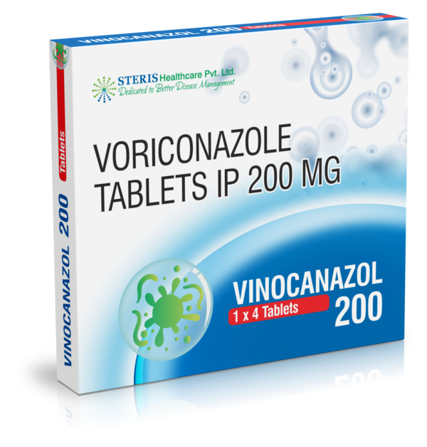 VINOCANAZOL 200Voriconazole (200mg)Vinocanazol 200 contains Voriconazole, an antifungal medication used to treat various fungal infections. Voriconazole is an azole antifungal that works by inhibiting the growth of fungi.Usage: Vinocanazol 200 is prescribed for treating invasive fungal infections caused by Aspergillus and Candida species. It is also effective against infections in patients with compromised immune systems.Dosage: The typical dose for adults is 200mg twice daily, usually after a loading dose. Dosage adjustments may be needed based on the individual's condition and response to treatment.Side Effects: Common side effects include nausea, vomiting, headache, rash, and visual disturbances. Serious side effects like liver problems or allergic reactions may occur but are rare.Price: The cost of Vinocanazol 200 can vary based on the dosage, brand, and location. It is available in both generic and brand formulations.Conclusion: Vinocanazol 200, containing Voriconazole 200mg, is a potent antifungal medication used to treat various fungal infections. It should be used as prescribed by a healthcare professional, and any unusual side effects should be reported promptly.For further information:Email: info@sterispharma.com / contact@sterispharma.comCall/WhatsApp: 7877551268, 7849827488ORDER Now: https://www.sterisonline.com/product/vinocanazol-200-134050