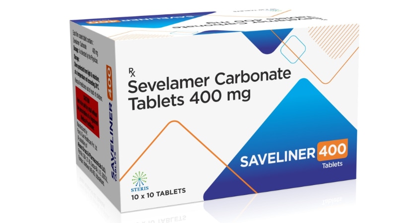 SAVELINER 400Sevelamer (400mg)Saveliner 400 is a medication containing 400mg of Sevelamer, a phosphate binder used in the management of high phosphate levels in patients with chronic kidney disease (CKD). Here are key points about Saveliner 400:Phosphate Binding: Sevelamer works by binding phosphate in the food you eat, reducing its absorption in the intestine. This helps lower phosphate levels in the blood.CKD Management: Saveliner 400 is particularly beneficial for patients with CKD, where high phosphate levels can lead to complications like bone disease and cardiovascular issues.Dosage: The typical dosage of Saveliner 400 is determined by your healthcare provider based on your phosphate levels. It's usually taken with meals.Effectiveness: By lowering phosphate levels, Saveliner 400 helps in preventing mineral and bone disorders often associated with CKD.Considerations: It's important to take Saveliner 400 as prescribed and to follow a phosphate-controlled diet as recommended by your doctor for optimal management of CKD.Side Effects: Common side effects may include nausea, vomiting, diarrhea, or constipation. Inform your doctor if these persist or worsen.Always consult your healthcare provider for personalized advice and guidance regarding the use of Saveliner 400.For further information:Email: info@sterispharma.com / contact@sterispharma.comCall/WhatsApp: 7877551268, 7849827488ORDER Now: https://www.sterisonline.com/product/saveliner-400-133674