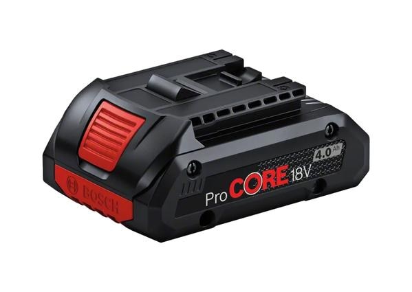 FAIR TRADE CORPORATION (FTC MUMBAI) Authorised Dealers for BOSCH PROCORE 18V 4.0AH PROFESSIONAL BATTERY PACKOrder Number: 1 600 A01 93LFUNCTIONS & KEY FEATURES:- Performance of a conventional battery in the most compact size and weight- Latest cell technology offering same power as an standard 4 Ah battery – at significantly smaller size and better weight- Professional 18V System: 100% compatible with all new and existing Bosch Professional 18 V power tools and chargers- 135% longer lifetime compared to a standard battery due to COOLPACK 2.0 technology preventing the battery from overheatingINCLUDED IN THIS VARIANT:- Cardboard boxTECHNICAL DATAADDITIONAL DATA:- Battery Voltage: 18.0 V- Weight: 0.515 kg- Battery Capacity: 4 Ah- Battery Dimensions (width x length x height): 150 x 80 x 90 mm