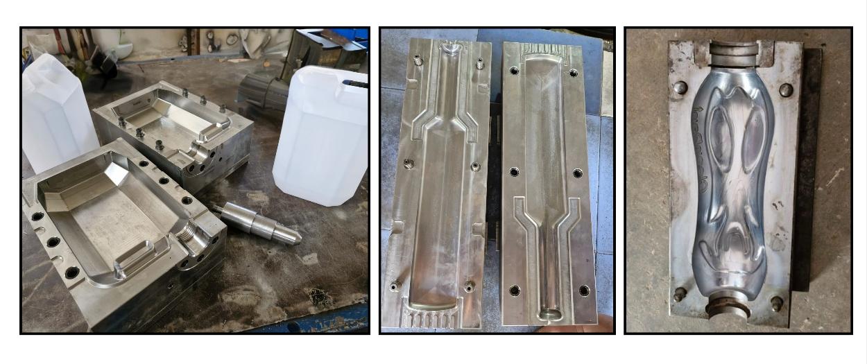 Synrertek specializes in the production of high-quality blow molds for HDPE and PET plastic bottles and various other articles. Our advanced manufacturing techniques ensure precision and durability in every mold we create. We cater to diverse industry needs, offering customized solutions to enhance your production efficiency. With a commitment to innovation and quality, Synrertek helps you achieve superior performance and sustainability. Partner with us for reliable and cost-effective blow molding solutions.