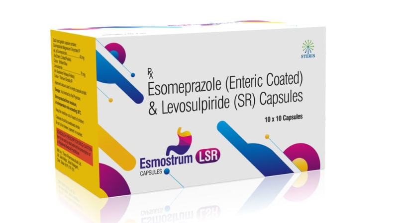 ESMOSTRUM LSREsomeprazole (40mg) + Levosulpride (75mg)ESMOSTRUM LSR combines Esomeprazole (40mg) with Levosulpiride (75mg) to address gastrointestinal issues effectively. Esomeprazole belongs to the proton pump inhibitor class, reducing stomach acid production and treating conditions like acid reflux, GERD, and ulcers. Levosulpiride is a dopamine antagonist aiding gastric motility and reducing nausea. This combination tackles acid-related problems and associated symptoms like heartburn, indigestion, and bloating, promoting digestive comfort. However, it's vital to use under medical supervision, considering individual health conditions and potential interactions.For further information:Email: info@sterispharma.com / contact@sterispharma.comCall/WhatsApp: 7877551268, 7849827488ORDER Now: https://www.sterisonline.com/product/esmostrum-lsr-134015