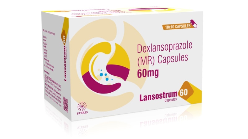 LANSOSTRUM 60Dexlansoprazole (MR) (60mg)Lansostrum 60 contains Dexlansoprazole (MR) in a strength of 60mg. Dexlansoprazole is a proton pump inhibitor (PPI) that works by reducing the amount of acid produced in the stomach. It is commonly prescribed to treat conditions such as gastroesophageal reflux disease (GERD), erosive esophagitis, and stomach ulcers.Dexlansoprazole (MR) differs from traditional dexlansoprazole formulations in that it is designed to provide extended-release action, maintaining acid suppression over a longer period compared to immediate-release formulations. This extended-release feature allows for once-daily dosing convenience.Lansostrum 60, with Dexlansoprazole (MR) 60mg, helps relieve symptoms such as heartburn, regurgitation, and indigestion associated with GERD. It helps heal and prevent damage to the esophagus caused by stomach acid.It's important to take Lansostrum 60 as directed by your healthcare provider. Common side effects may include headache, diarrhea, abdominal pain, and nausea. Serious side effects such as severe allergic reactions or Clostridium difficile-associated diarrhea (CDAD) are rare but should be reported to your doctor immediately if experienced.As with any medication, discuss with your doctor about your medical history, other medications you are taking, and any allergies before starting Lansostrum 60 to ensure it is safe and appropriate for .For further information:Email: info@sterispharma.com / contact@sterispharma.comCall/WhatsApp: 7877551268, 7849827488ORDER Now: https://www.sterisonline.com/product/lansostrum-60-133773