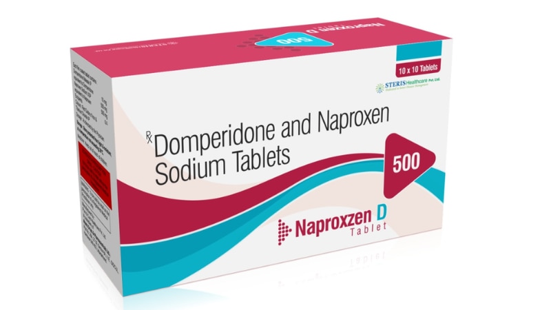 NAPROXZEN D 500 Naproxen (500mg), Domperidone SR (30mg)Naproxzen D 500 is a medication composed of two active ingredients: Naproxen (500mg) and Domperidone SR (30mg). Naproxen is a nonsteroidal anti-inflammatory drug (NSAID) that is commonly used to relieve pain, inflammation, and swelling caused by conditions such as arthritis, menstrual cramps, and minor injuries.Naproxen works by reducing the production of prostaglandins, which are chemicals in the body that contribute to pain and inflammation. By blocking the action of these chemicals, Naproxen helps alleviate pain and improve mobility in conditions affecting the joints and muscles.Domperidone SR is a prokinetic agent that helps regulate gastrointestinal motility. It is often used to treat nausea, vomiting, bloating, and discomfort associated with gastrointestinal disorders. Domperidone SR works by blocking the action of dopamine receptors in the stomach and upper intestine, leading to increased motility and faster movement of food through the digestive system.Together, Naproxzen D 500 combines the anti-inflammatory and analgesic properties of Naproxen with the gastrointestinal motility-regulating effects of Domperidone SR. This combination can be particularly beneficial for individuals experiencing pain and discomfort related to inflammatory conditions while also addressing potential gastrointestinal symptoms.It's important to note that Naproxzen D 500 should be taken under the guidance of a healthcare professional, as both Naproxen and Domperidone SR may have interactions with other medications or conditions. Always follow the prescribed dosage and instructions provided by your healthcare provider.For further information:Email: info@sterispharma.com / contact@sterispharma.comCall/WhatsApp: 7877551268, 7849827488ORDER Now: https://www.sterisonline.com/product/naproxzen-d-500-133980