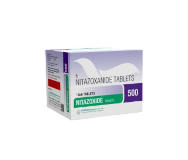 NITAZOXIDE 500Nitazoxanide 500 mgNitazoxide 500 contains Nitazoxanide 500 mg, an antiparasitic medication used to treat various parasitic infections. Nitazoxanide works by interfering with the energy metabolism of parasites, leading to their destruction and elimination from the body.This medication is commonly prescribed to treat intestinal infections caused by protozoa such as Cryptosporidium parvum and Giardia lamblia. It is also effective against certain types of helminthic infections.Nitazoxanide 500 mg is often well-tolerated, with common side effects including mild gastrointestinal symptoms such as nausea, diarrhea, and abdominal pain. These side effects are usually temporary and subside as the treatment continues.It is important to follow your healthcare provider's instructions and complete the full course of treatment as prescribed, even if your symptoms improve before finishing the medication. Failure to complete the treatment regimen may result in the recurrence of the infection.Before using Nitazoxoxide 500, inform your healthcare provider about any other medications you are taking, especially if you are pregnant, breastfeeding, or have any underlying medical conditions. Your healthcare provider will determine the appropriate dosage and duration of treatment based on your specific condition and medical history.For further information:Email: info@sterispharma.com / contact@sterispharma.comCall/WhatsApp: 7877551268, 7849827488ORDER Now: https://www.sterisonline.com/product/nitazoxide-500-134294
