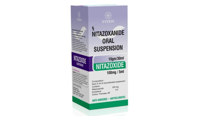 NITAZOXIDE ORALNitazoxanide oral Suspension (100mg/5ml)Nitazoxanide Oral Suspension (100mg/5ml) is an antiparasitic medication used to treat diarrhea caused by certain parasites. It works by interfering with the energy metabolism of parasites, leading to their elimination from the body. This medication is commonly used to treat infections such as Cryptosporidiosis and Giardiasis.For further information:Email: info@sterispharma.com / contact@sterispharma.comCall/WhatsApp: 7877551268, 7849827488ORDER Now: https://www.sterisonline.com/product/nitazoxide-oral-134022